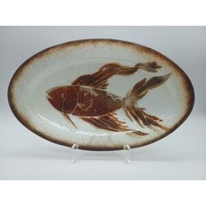 Art Glass Fish Platter Handmade In Israel